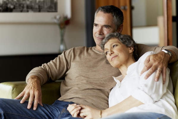 mature couple relaxing - hormone replacement therapy