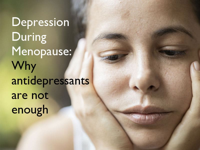 sad woman to illustrate depression during menopause
