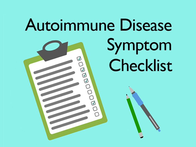 checklist graphic and pencils to illustrate autoimmune disease symptom checklist