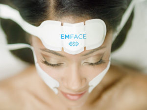 woman undergoing Emface nonsurgical facelift