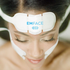 woman undergoing Emface nonsurgical facelift