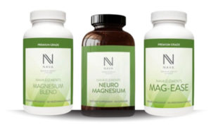 Three tubs of magnesium supplements