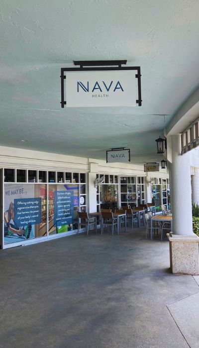 Exterior of the Nava Health location at the Polo Club Shops in Boca Raton Florida