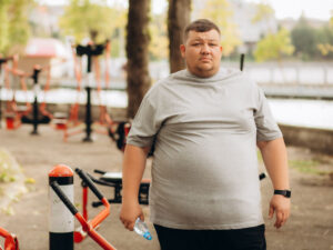 young overweight to illustrate causes of low testosterone
