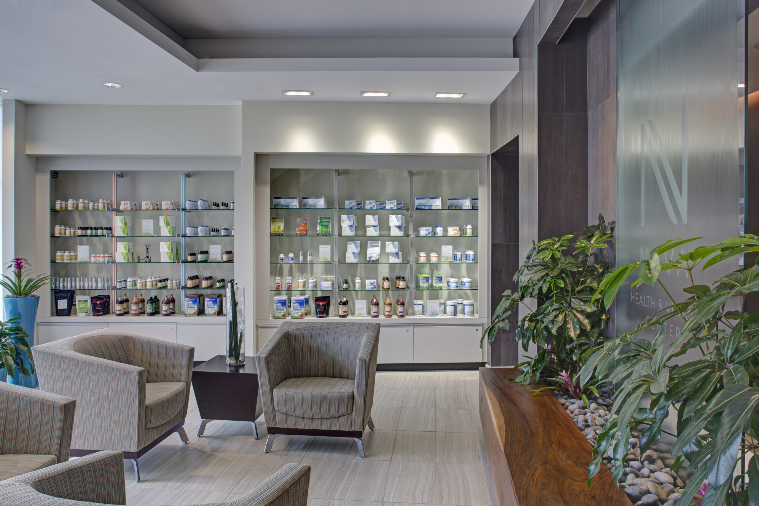 Interior lobby of a Nava Health integrative medicine center